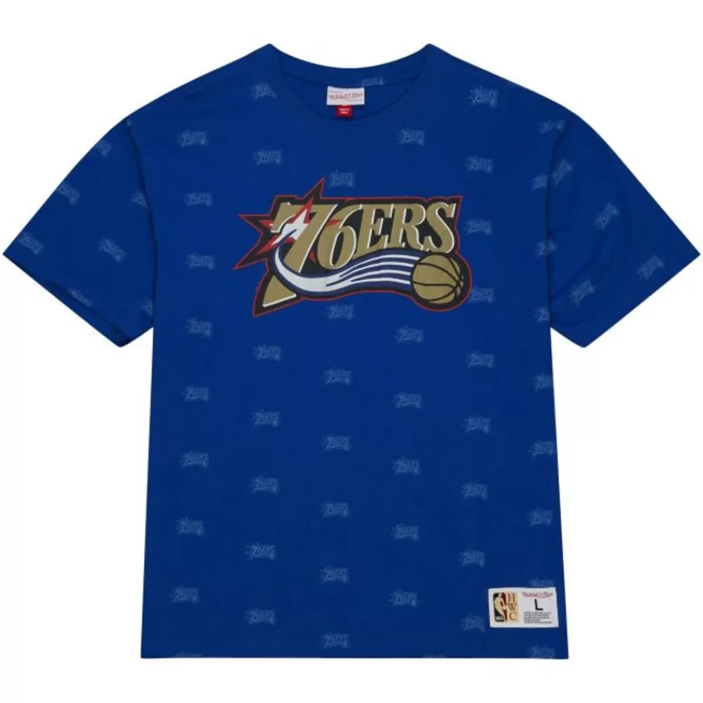 Apparel Mitchell & Ness T-Shirts & Tops-Aop S/S Top Philadelphia 76Ers