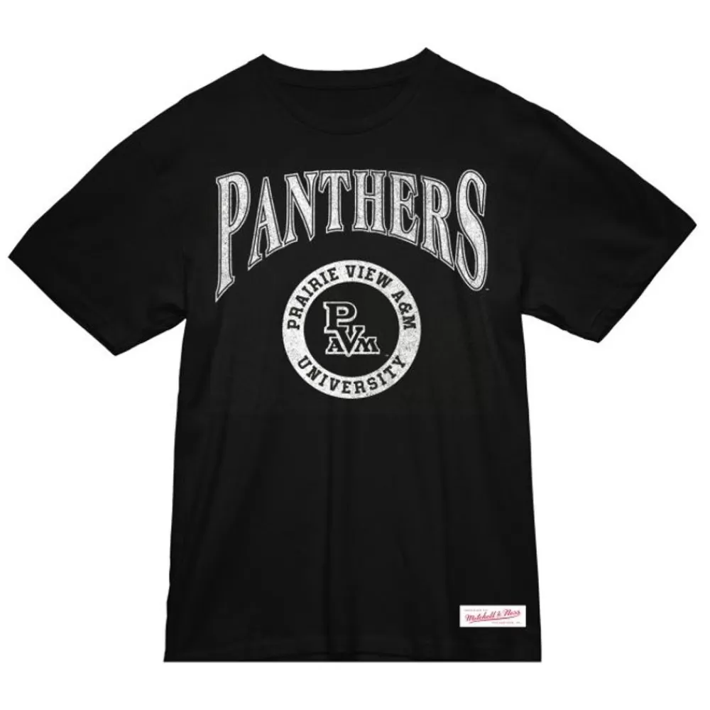 Apparel Mitchell & Ness T-Shirts & Tops-Arched Logo Lockup Slub Tee Prairie View A&M University