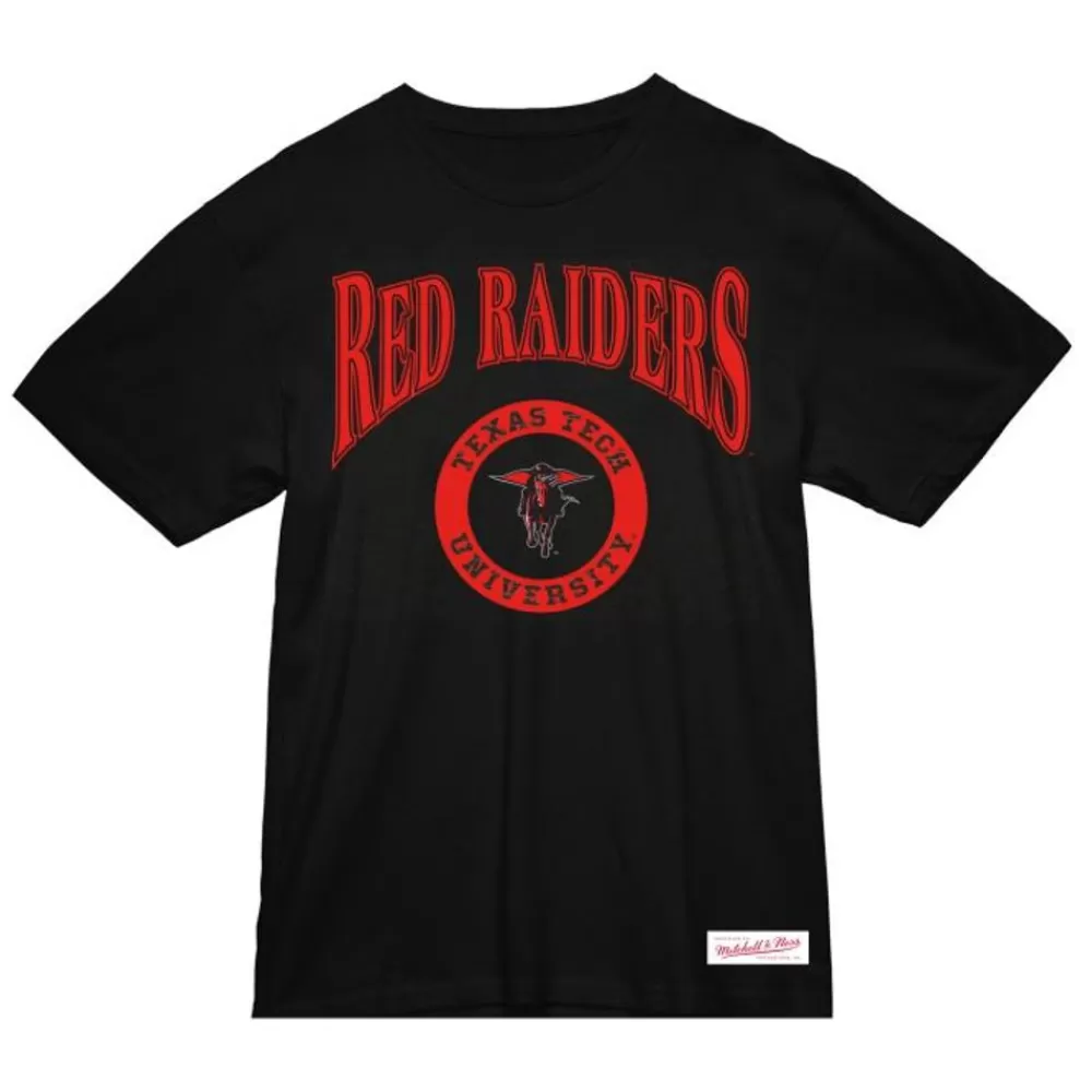 Apparel Mitchell & Ness T-Shirts & Tops-Arched Logo Lockup Slub Tee Texas Tech University