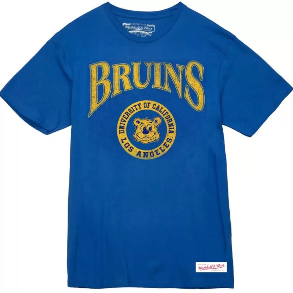 Apparel Mitchell & Ness T-Shirts & Tops-Arched Logo Lockup Slub Tee Ucla