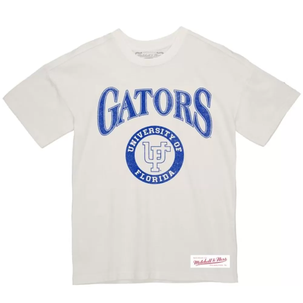 Apparel Mitchell & Ness T-Shirts & Tops-Arched Logo Lockup Slub Tee University Of Florida