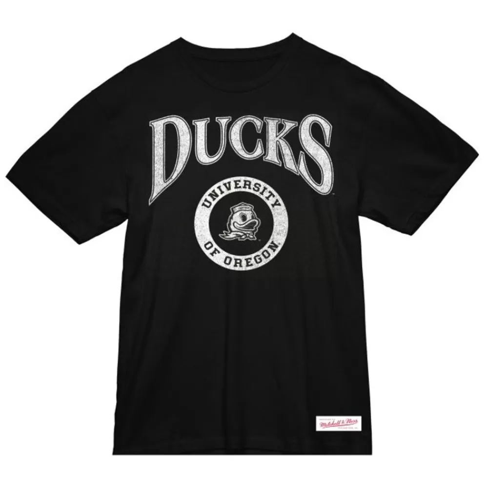 Apparel Mitchell & Ness T-Shirts & Tops-Arched Logo Lockup Slub Tee University Of Oregon