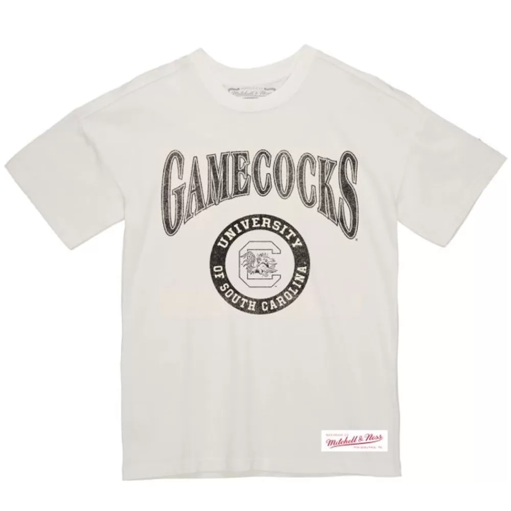 Apparel Mitchell & Ness T-Shirts & Tops-Arched Logo Lockup Slub Tee University Of South Carolina