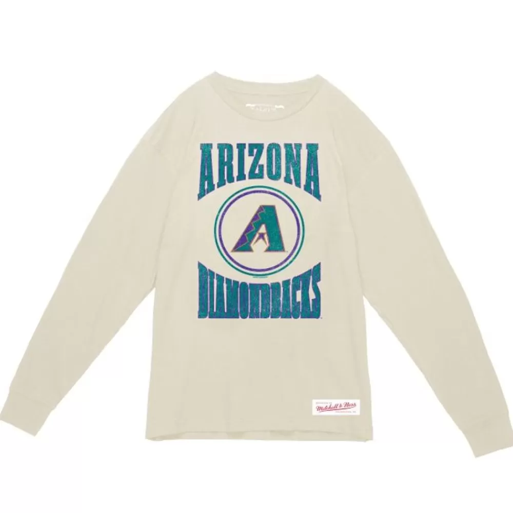 Apparel Mitchell & Ness T-Shirts & Tops-Arched Logo Slub Ls Tee Arizona Diamondbacks