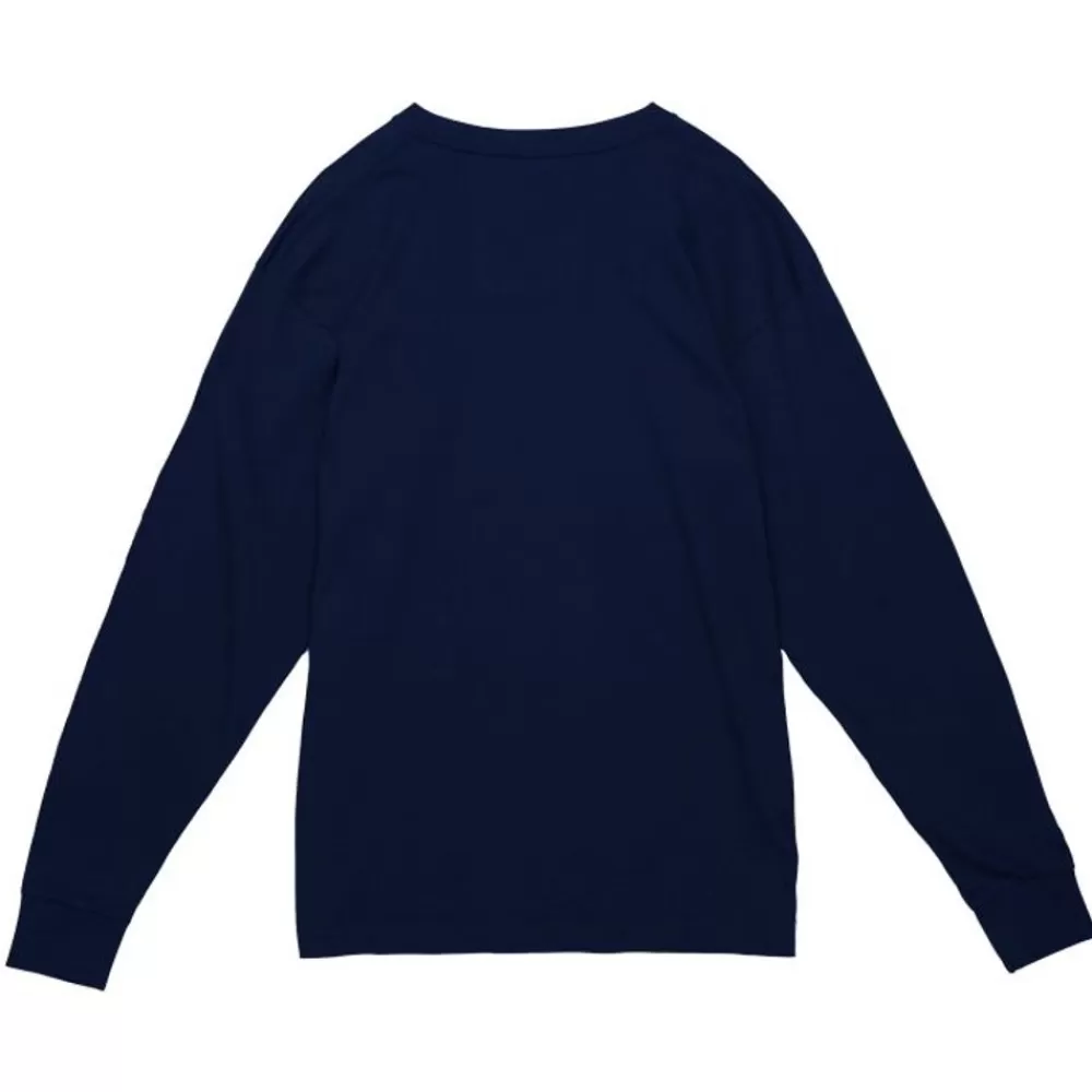 Apparel Mitchell & Ness T-Shirts & Tops-Arched Logo Slub Ls Tee New York Yankees