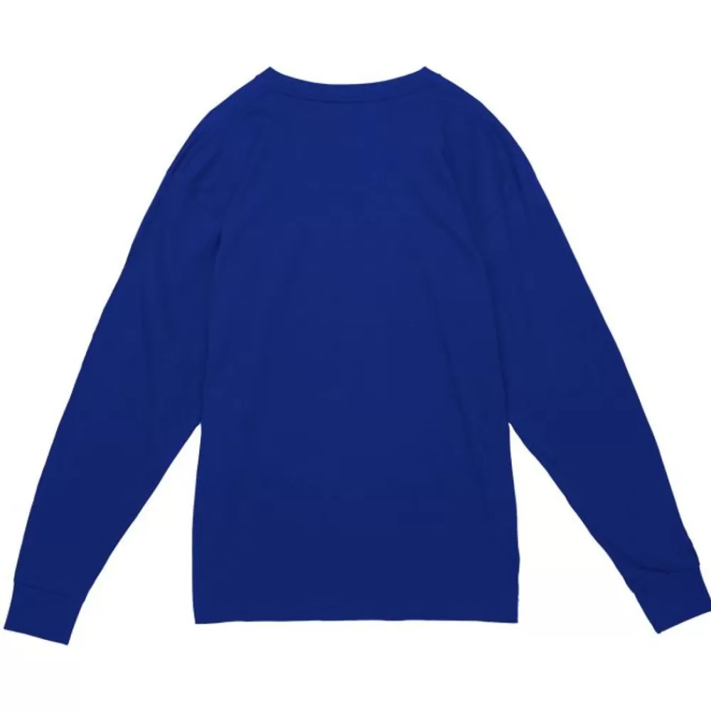 Apparel Mitchell & Ness T-Shirts & Tops-Arched Logo Slub Ls Tee Toronto Blue Jays
