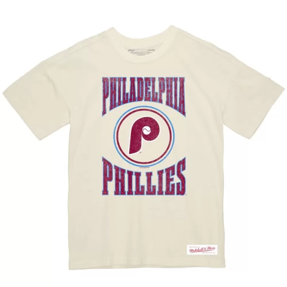 Apparel Mitchell & Ness T-Shirts & Tops-Arched Logo Slub Tee Philadelphia Phillies