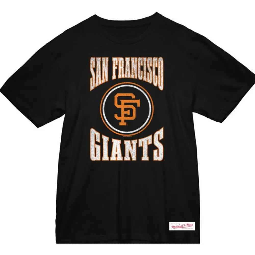 Apparel Mitchell & Ness T-Shirts & Tops-Arched Logo Slub Tee San Francisco Giants