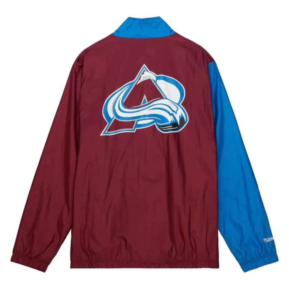 Apparel Mitchell & Ness Jackets & Outerwear-Arched Retro Lined Windbreaker Colorado Avalanche