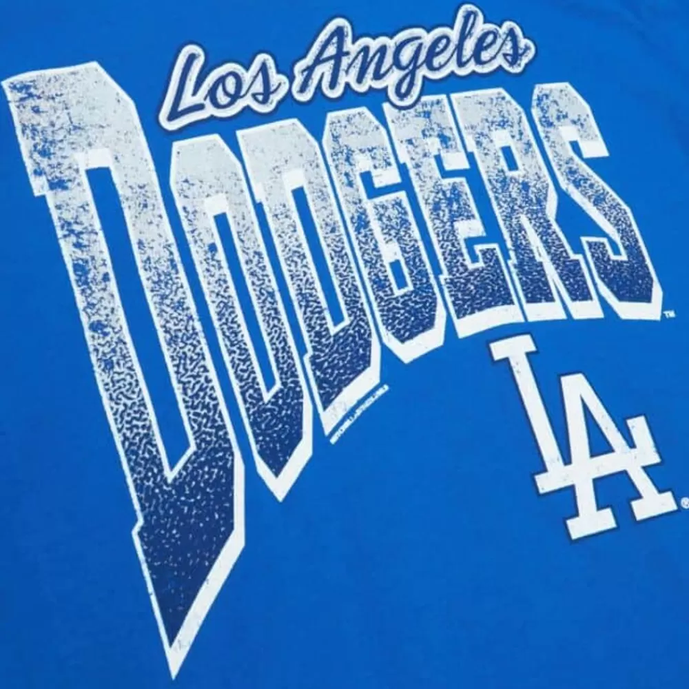 Apparel Mitchell & Ness T-Shirts & Tops-Arched Vintage Logo Tee Los Angeles Dodgers