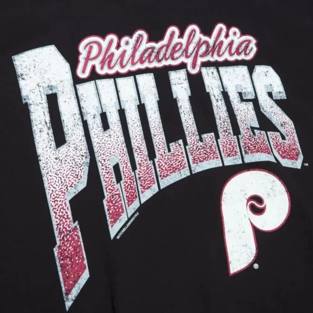 Apparel Mitchell & Ness T-Shirts & Tops-Arched Vintage Logo Tee Philadelphia Phillies