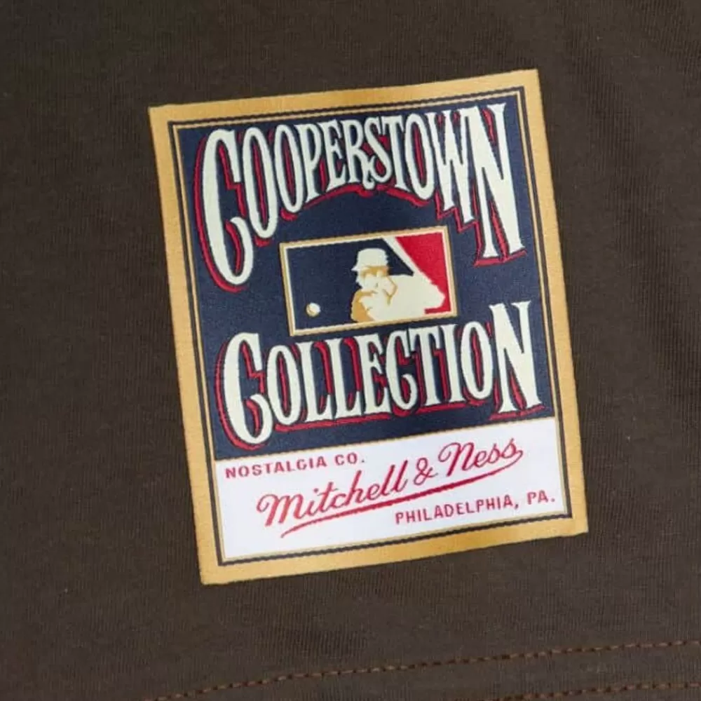 Apparel Mitchell & Ness T-Shirts & Tops-Arched Vintage Logo Tee San Diego Padres
