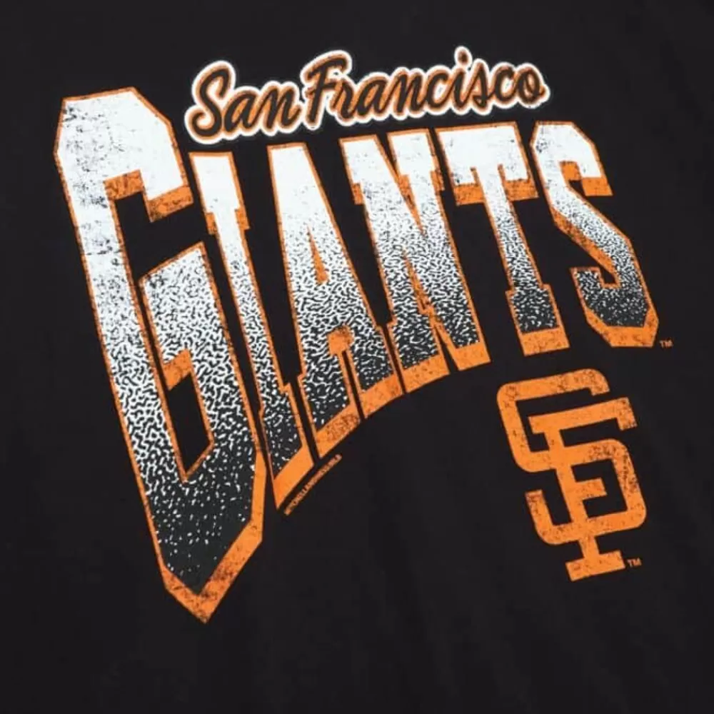 Apparel Mitchell & Ness T-Shirts & Tops-Arched Vintage Logo Tee San Francisco Giants
