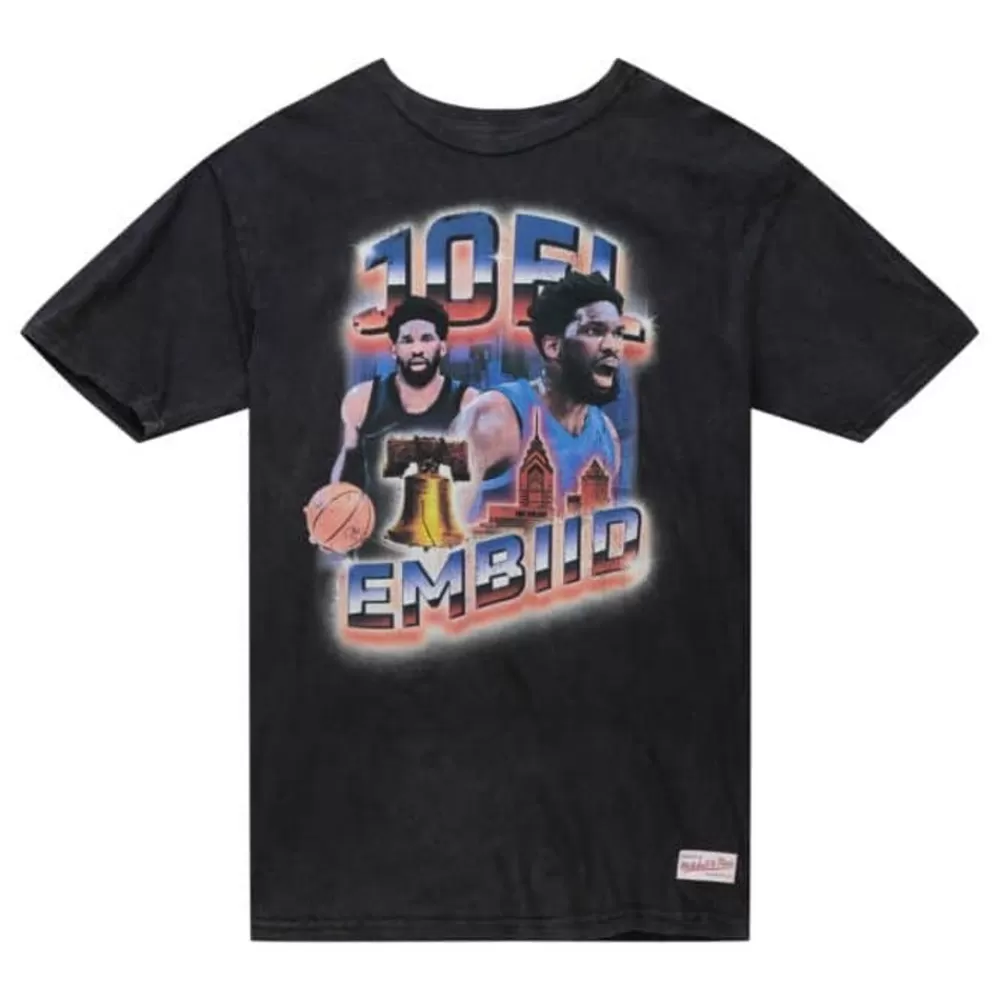 Apparel Mitchell & Ness T-Shirts & Tops-Asg Concert Tee Players Association Joel Embiid
