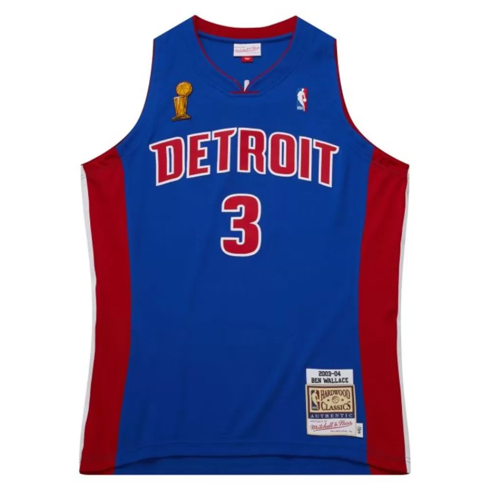 Jerseys Mitchell & Ness -Authentic Ben Wallace Detroit Pistons Dark Finals 2004 Jersey