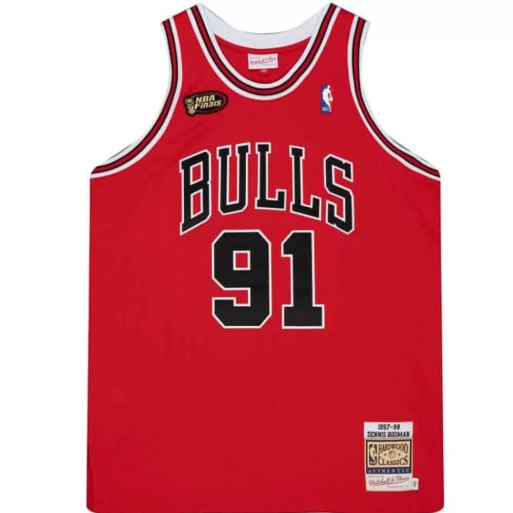 Jerseys Mitchell & Ness -Authentic Dennis Rodman Chicago Bulls Road 1997-98 Jersey