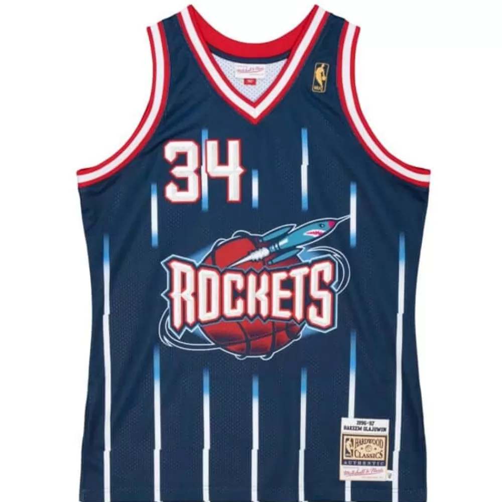 Jerseys Mitchell & Ness -Authentic Hakeem Olajuwon Houston Rockets Road 1996-97 Jersey