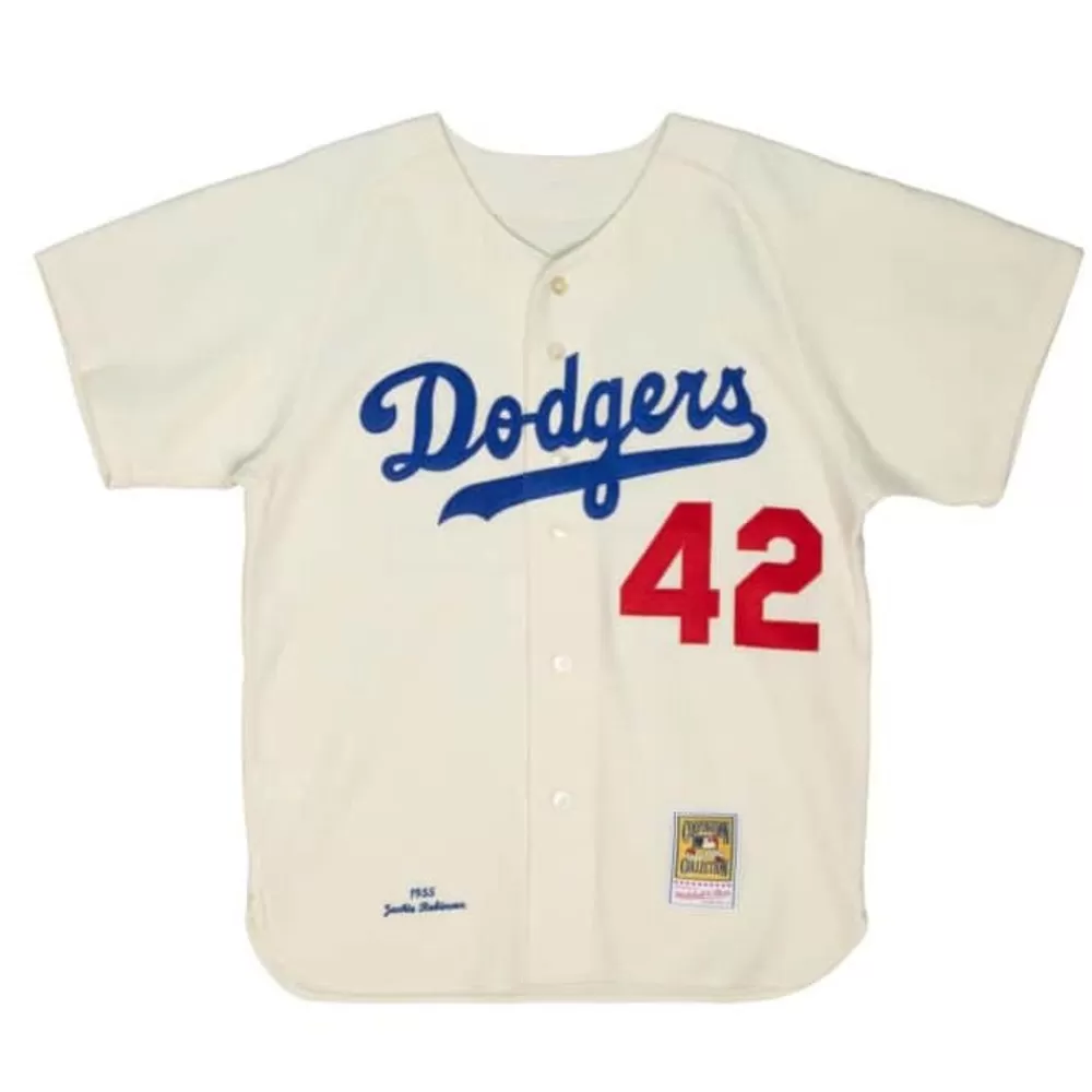 Jerseys Mitchell & Ness -Authentic Jackie Robinson Brooklyn Dodgers Home 1955 Jersey