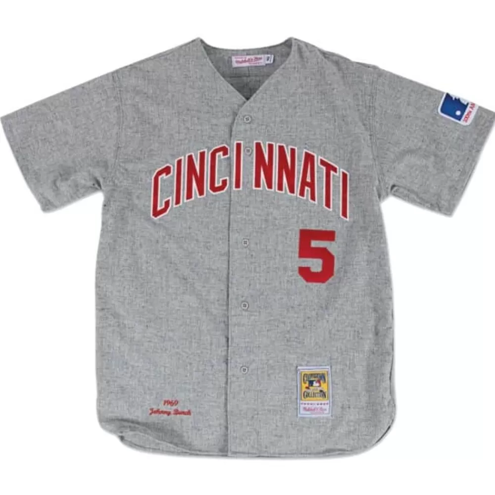 Jerseys Mitchell & Ness -Authentic Jersey Cincinnati Reds Road 1969 Johnny Bench