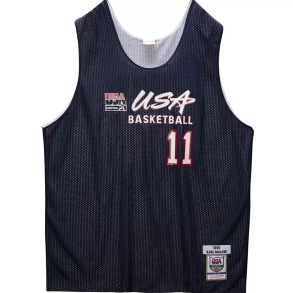 Jerseys Mitchell & Ness -Authentic Karl Malone Team Usa Mens 1996-97 Jersey