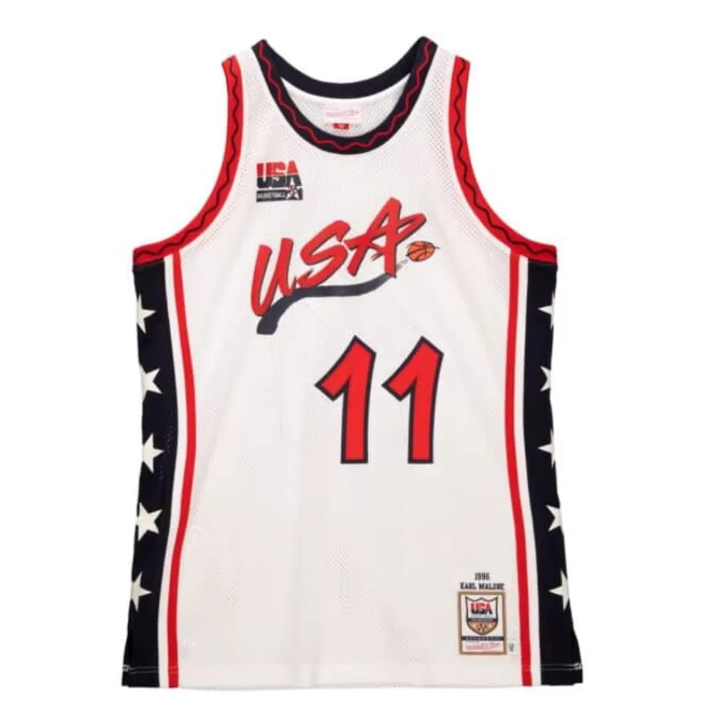 Jerseys Mitchell & Ness -Authentic Karl Malone Team Usa Mens 1996-97 Jersey