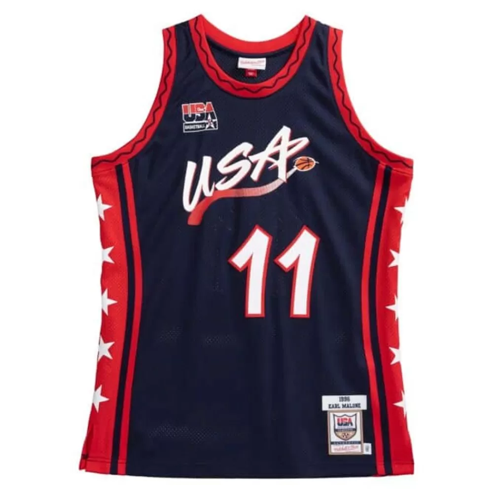 Jerseys Mitchell & Ness -Authentic Karl Malone Team Usa Mens 1996-97 Jersey