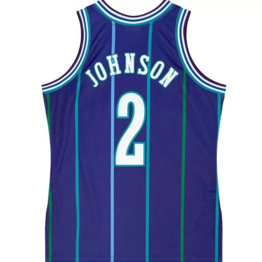 Jerseys Mitchell & Ness -Authentic Larry Johnson Charlotte Hornets Alternate 1994-95 Jersey