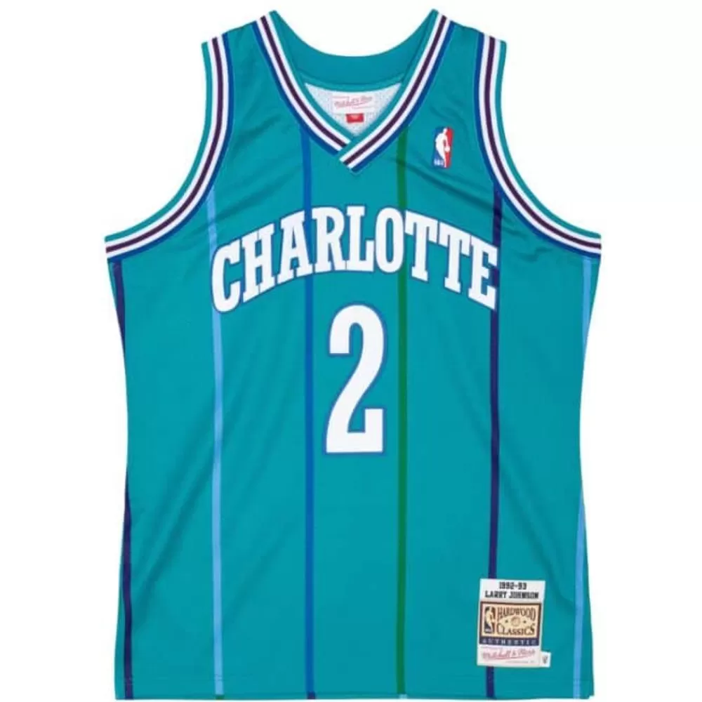 Jerseys Mitchell & Ness -Authentic Larry Johnson Charlotte Hornets Road 1992-93 Jersey