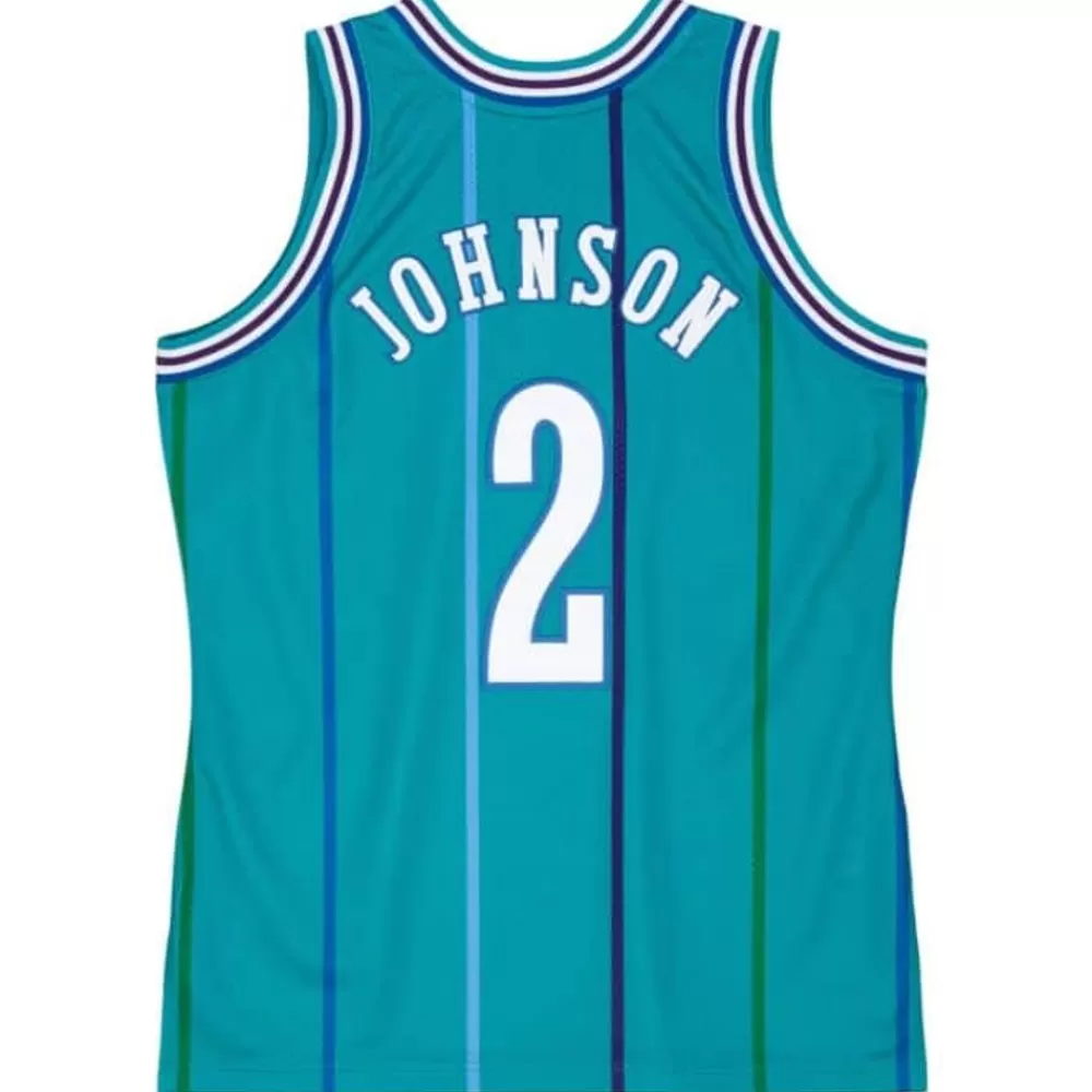 Jerseys Mitchell & Ness -Authentic Larry Johnson Charlotte Hornets Road 1992-93 Jersey