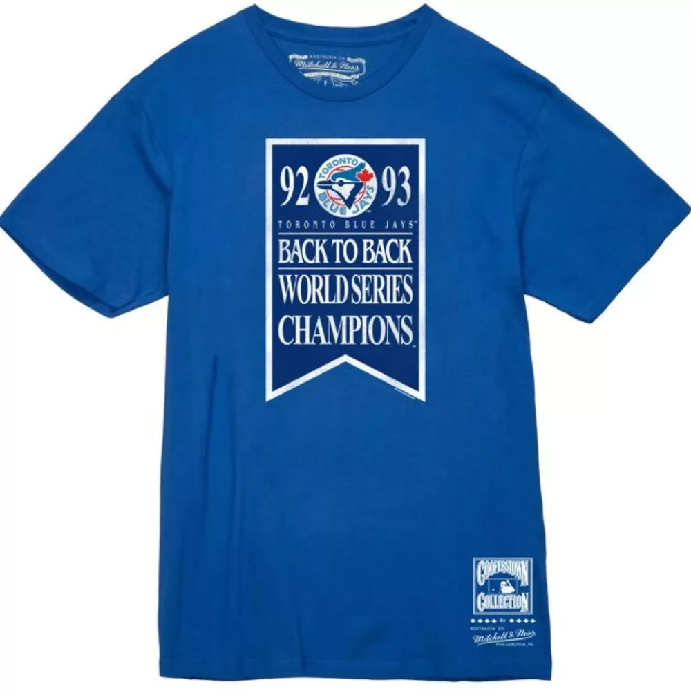 Apparel Mitchell & Ness T-Shirts & Tops-Back To Back World Series Tee Toronto Blue Jays