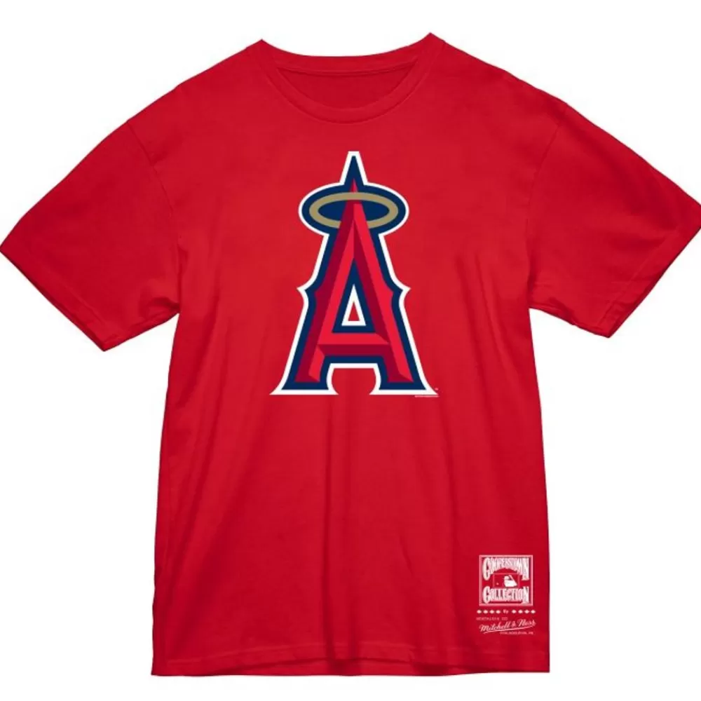 Apparel Mitchell & Ness T-Shirts & Tops-Basic Logo 2 Tee Los Angeles Angels