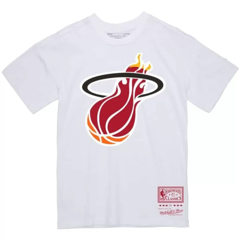 Apparel Mitchell & Ness T-Shirts & Tops-Basic Logo 2 Tee Miami Heat