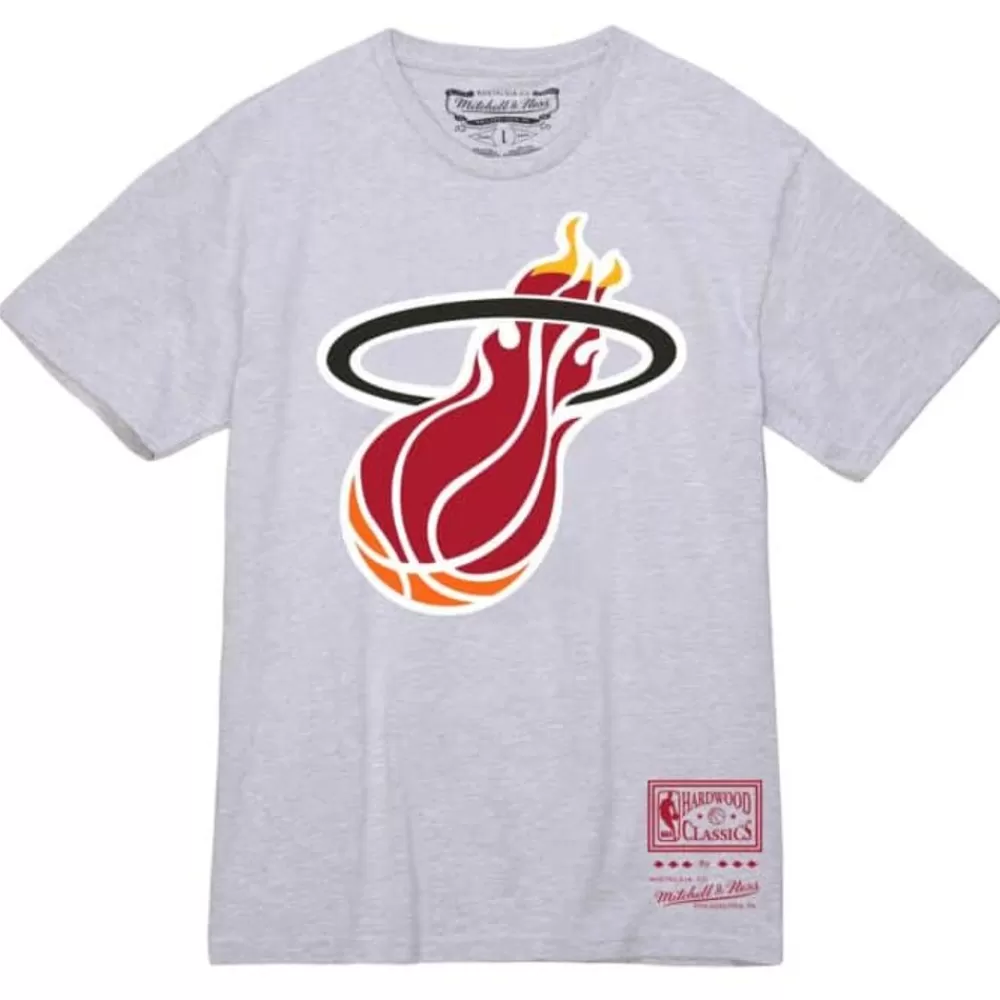 Apparel Mitchell & Ness T-Shirts & Tops-Basic Logo 2 Tee Miami Heat