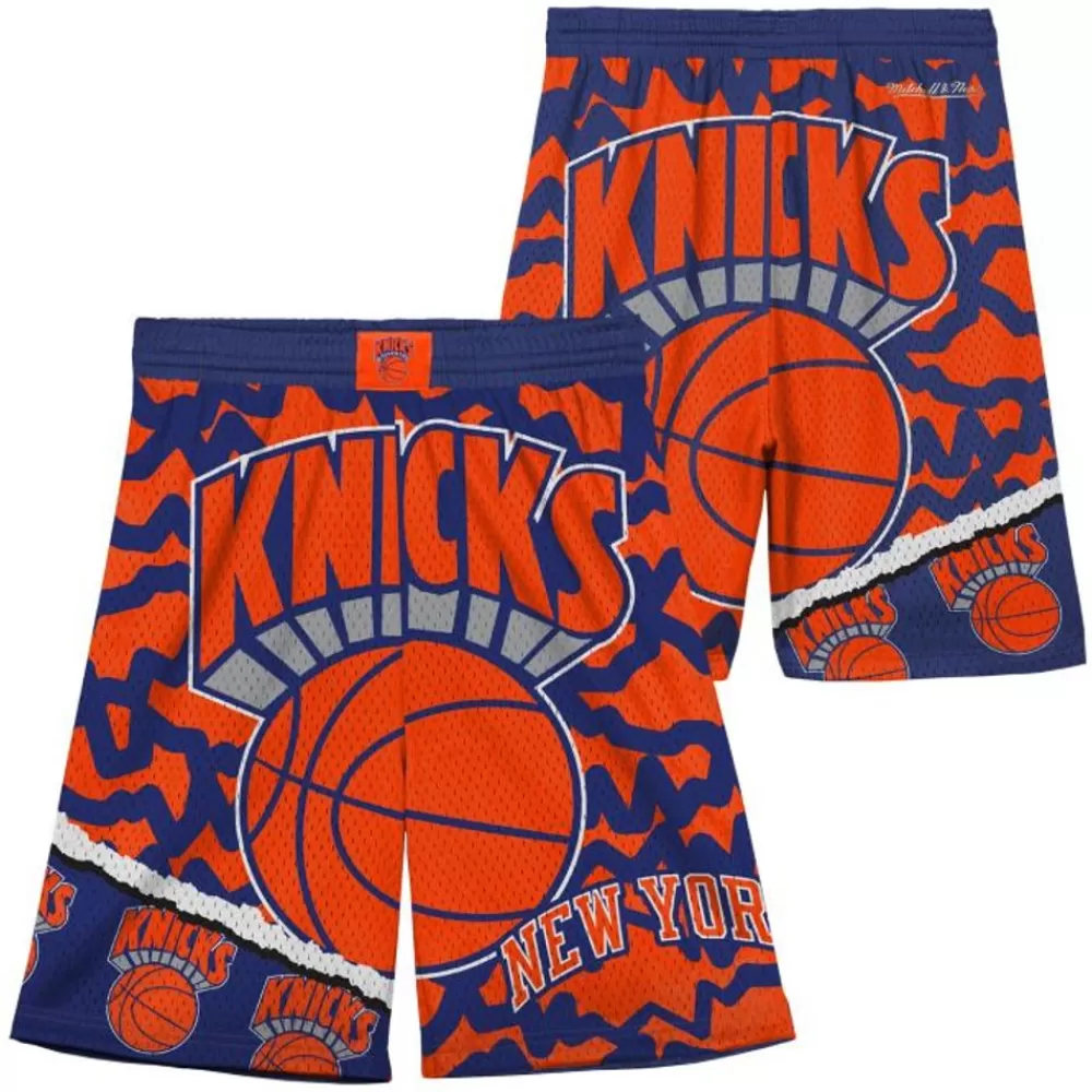 Apparel Mitchell & Ness Big Kids-Big Face Jumbotron Mesh Shorts New York Knicks