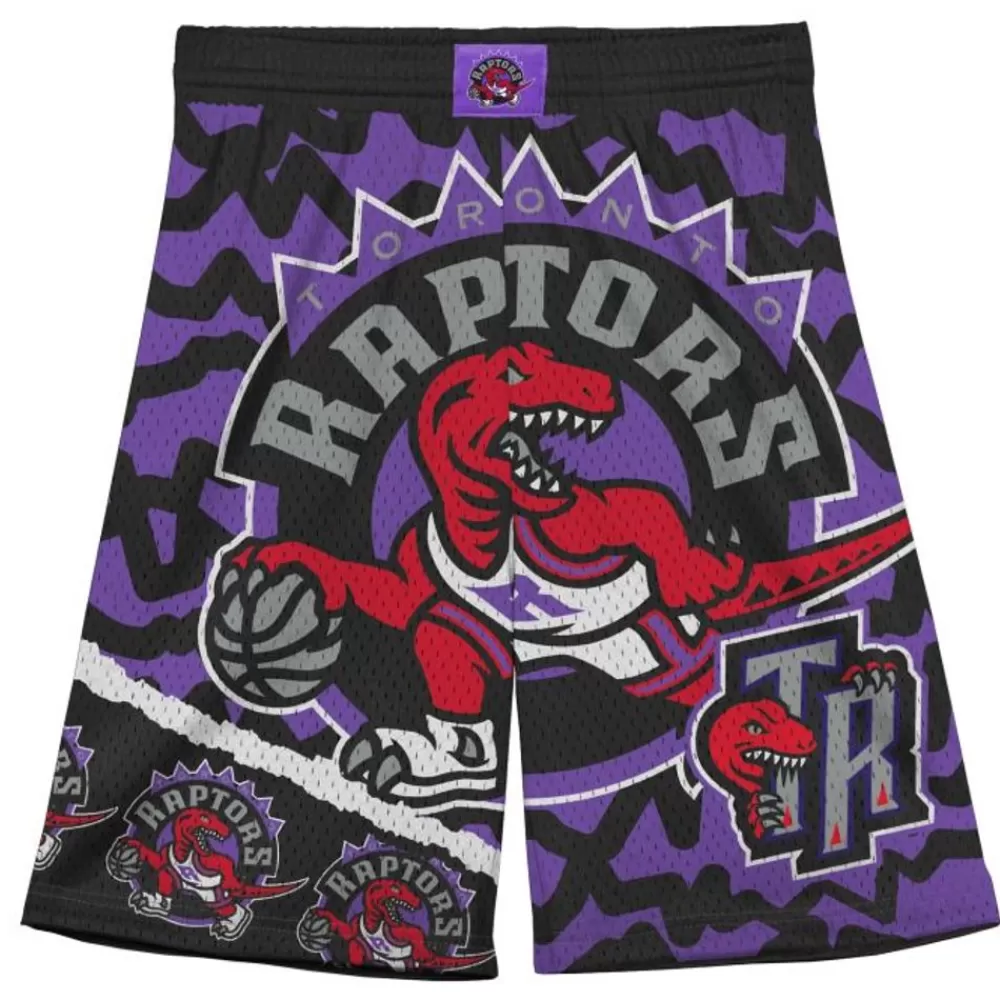 Apparel Mitchell & Ness Big Kids-Big Face Jumbotron Mesh Shorts Toronto Raptors