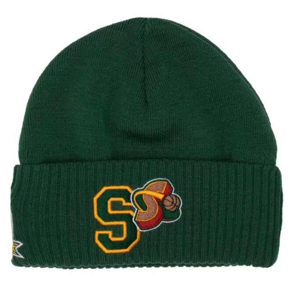 Headwear Mitchell & Ness -First Letterman Knit Hwc Seattle Supersonics