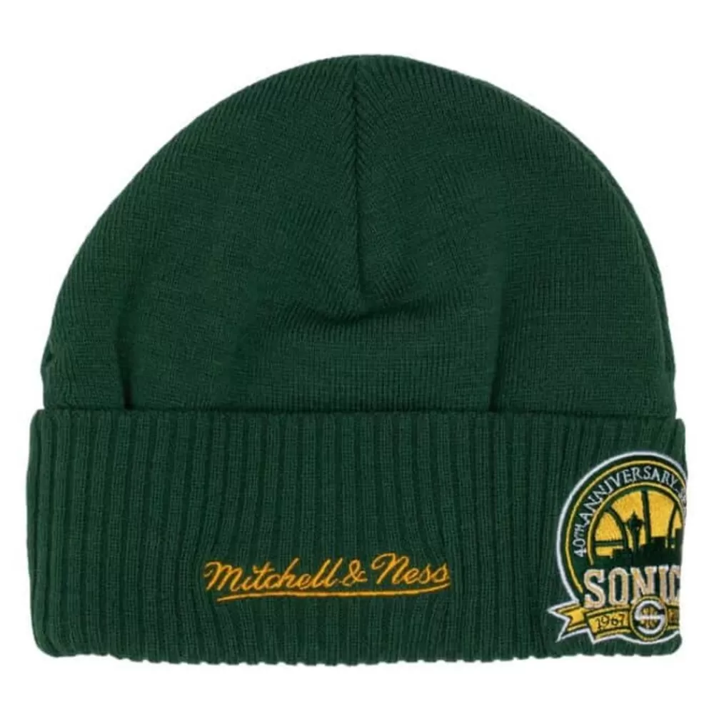 Headwear Mitchell & Ness -First Letterman Knit Hwc Seattle Supersonics