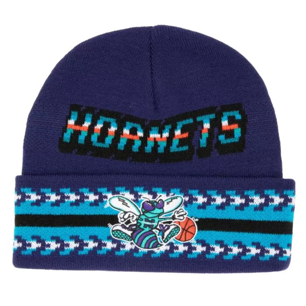 Headwear Mitchell & Ness -Game On Knit Hwc Charlotte Hornets