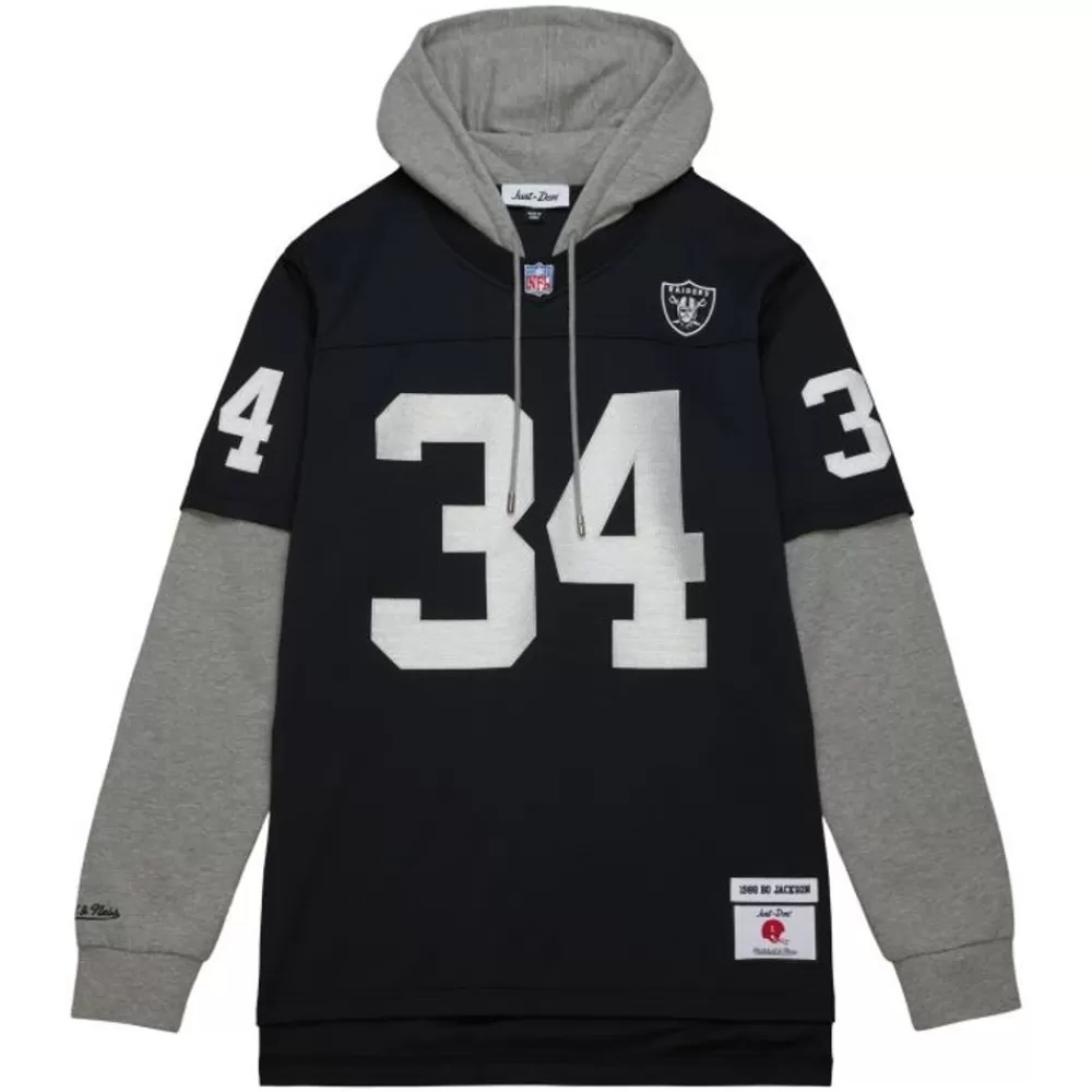 Jerseys Mitchell & Ness -Just Don Legacy Hoodie Jersey Los Angeles Raiders Bo Jackson