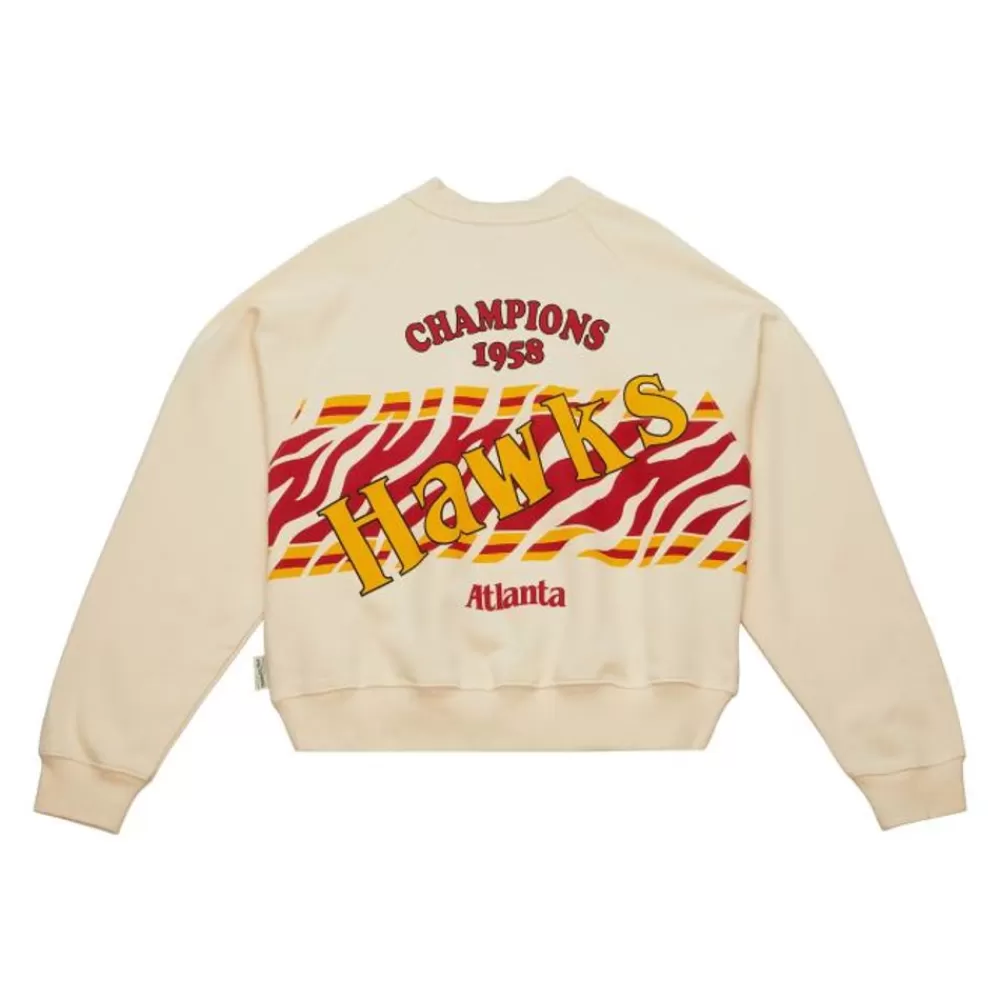 Apparel Mitchell & Ness Hoodies & Sweatshirts-M&N X Melody Ehsani Raglan Pullover Atlanta Hawks