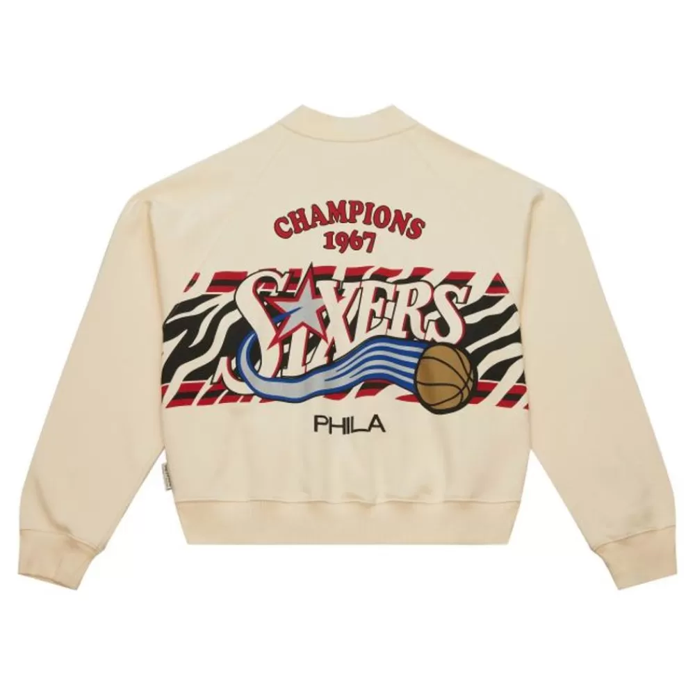 Apparel Mitchell & Ness Hoodies & Sweatshirts-M&N X Melody Ehsani Raglan Pullover Philadelphia 76Ers