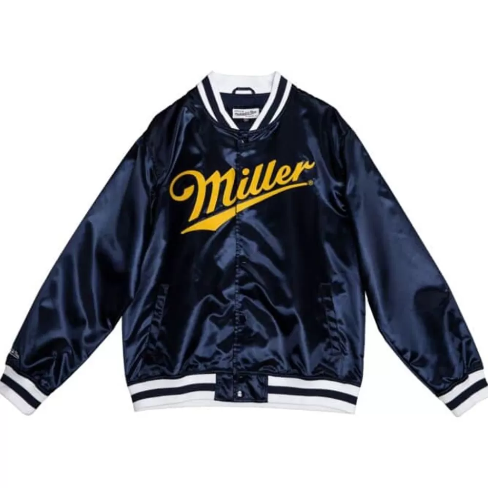 Apparel Mitchell & Ness Jackets & Outerwear-M&N X Miller Satin Jacket Collab