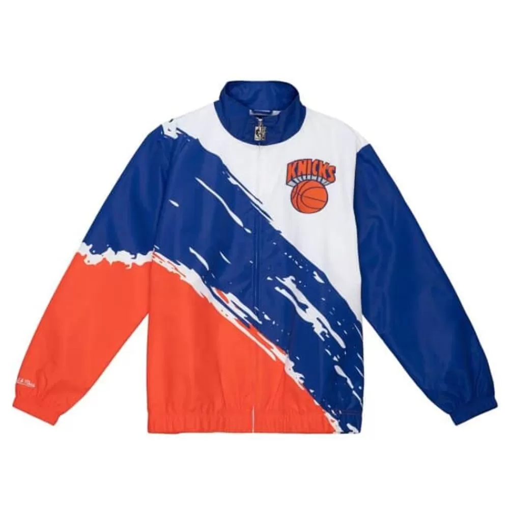 Apparel Mitchell & Ness Jackets & Outerwear-Paintbrush Windbreaker New York Knicks