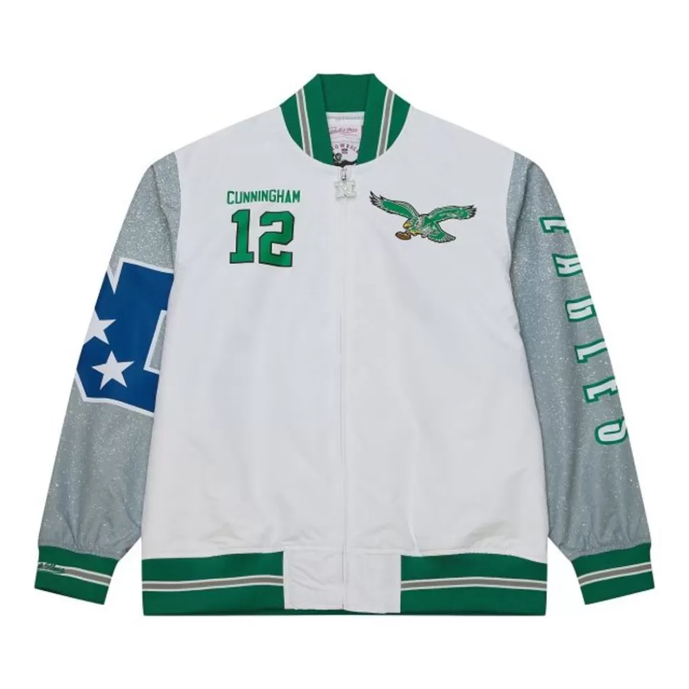 Apparel Mitchell & Ness Jackets & Outerwear-Player Burst Warm Up Jacket Philadelphia Eagles Randall Cunningham