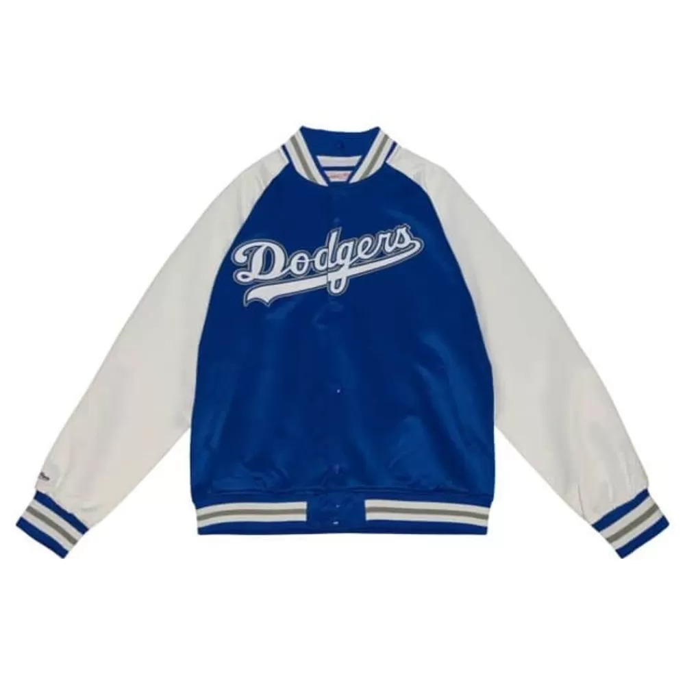 Apparel Mitchell & Ness Jackets & Outerwear-Primetime Lightweight Satin Jacket Los Angeles Dodgers