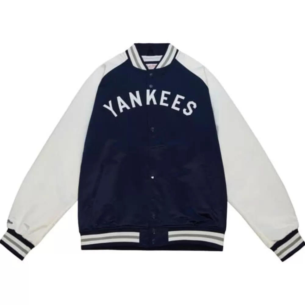 Apparel Mitchell & Ness Jackets & Outerwear-Primetime Lightweight Satin Jacket New York Yankees