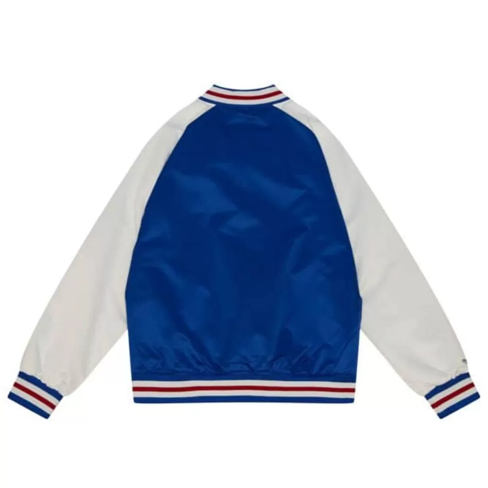 Apparel Mitchell & Ness Jackets & Outerwear-Primetime Lightweight Satin Jacket Philadelphia 76Ers