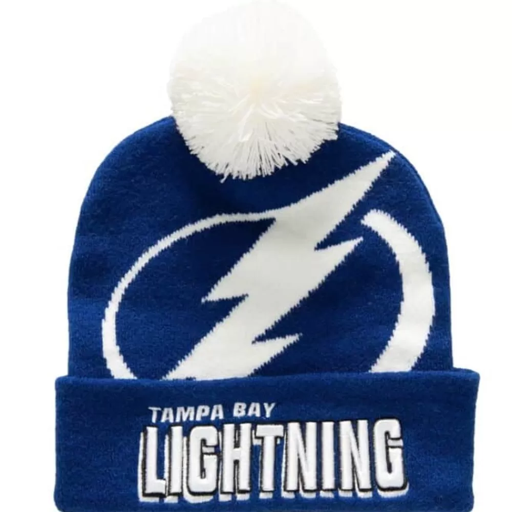 Headwear Mitchell & Ness -Punch Out Pom Knit Tampa Bay Lightning