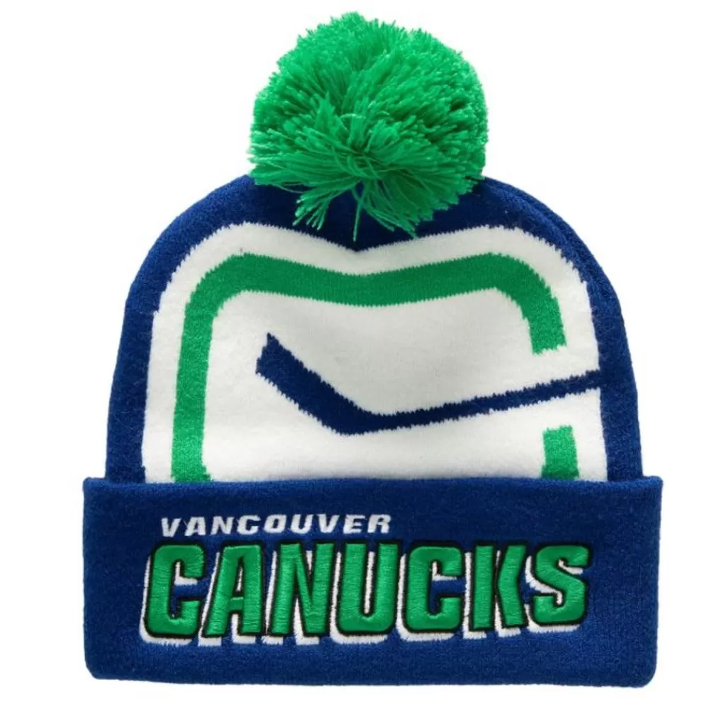 Headwear Mitchell & Ness -Punch Out Pom Knit Vancouver Canucks
