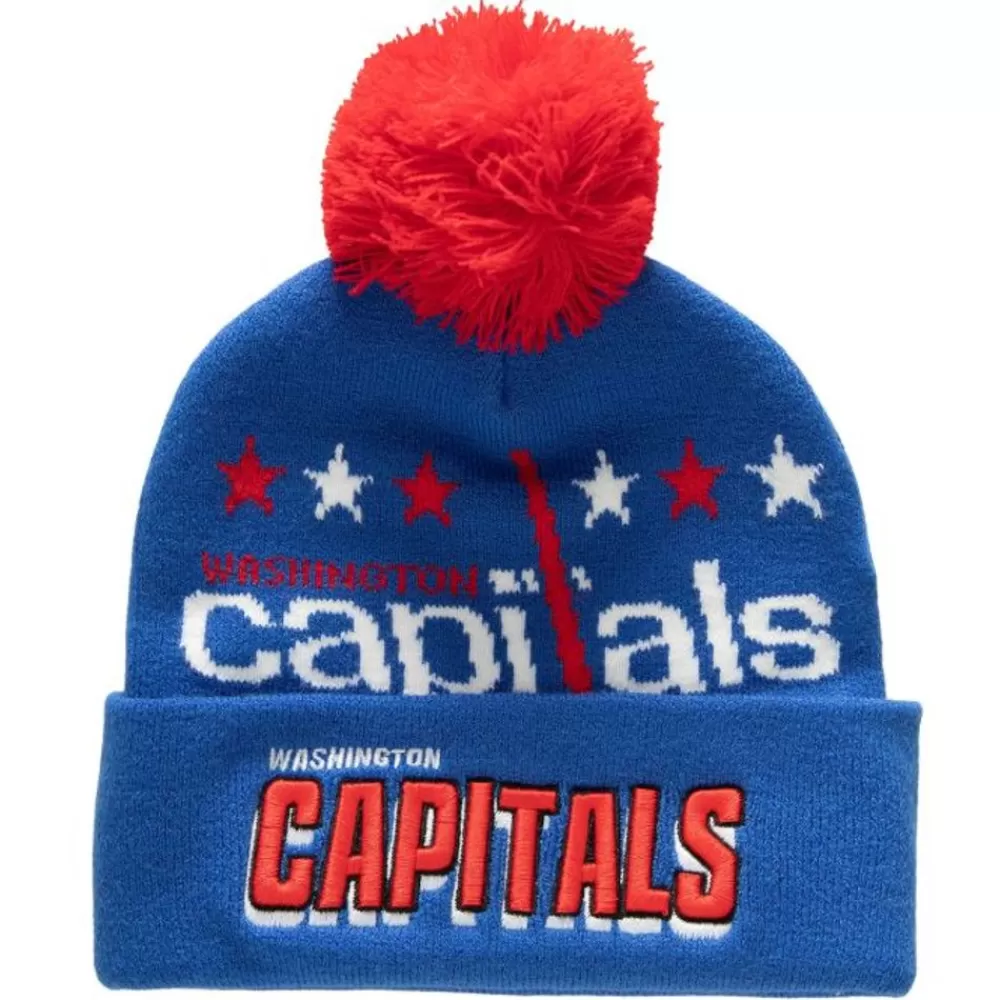 Headwear Mitchell & Ness -Punch Out Pom Knit Washington Capitals